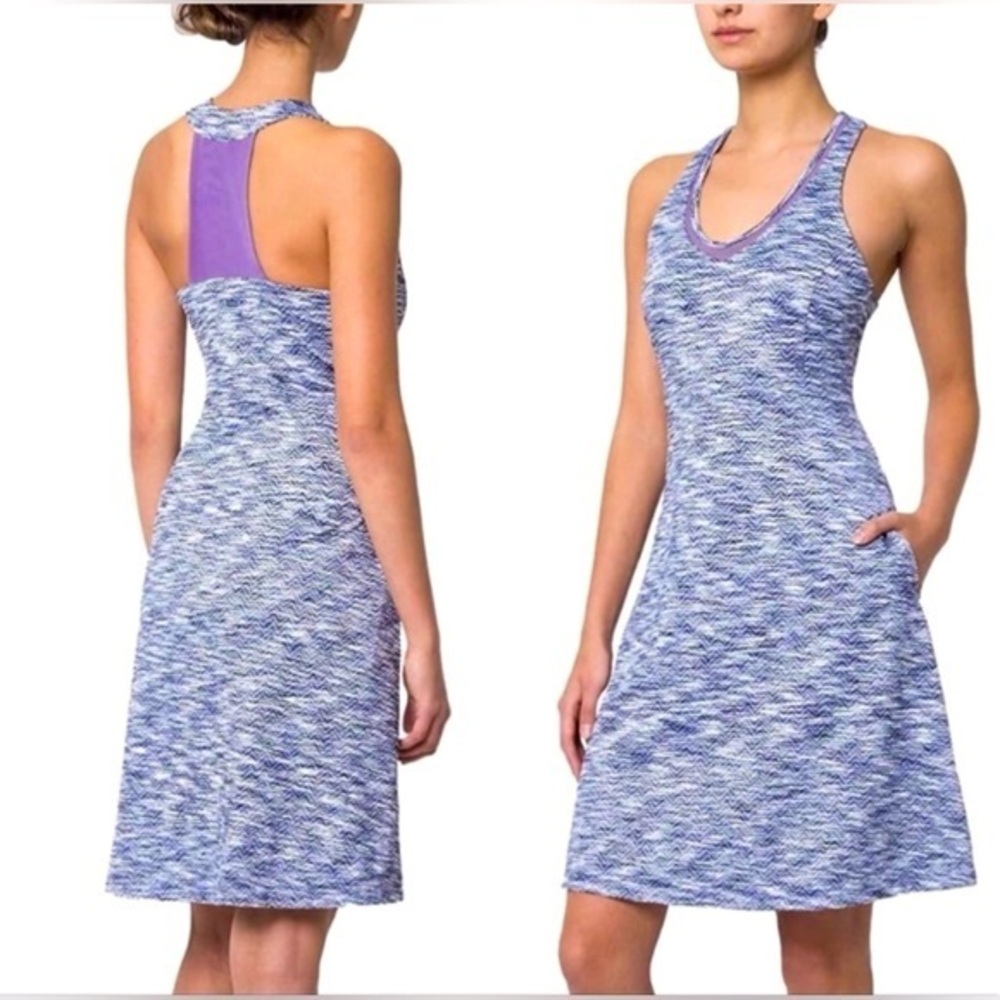 MPG Monserrat Travel Athleisure Racerback‎ Dress Women's Medium Purple/Gray